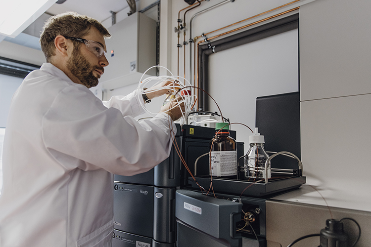 Scientist working in a lab