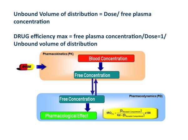 Figure 7 The relationships between free plasma concentration, dose and potency