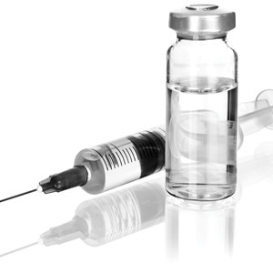 Syringe and bottle