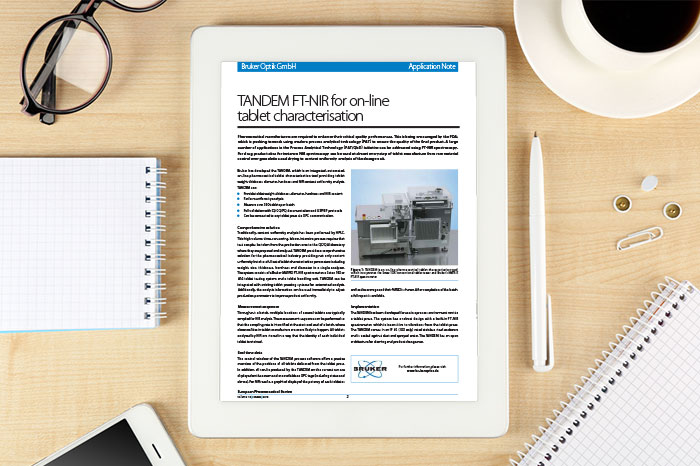 Application note: Bruker Optik - TANDEM FT-NIR for on-line tablet characterisation