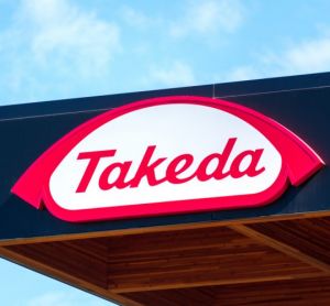 Takeda logo on a building in San Diego, California 2020 [Credit: Michael Vi/Shutterstock.com].