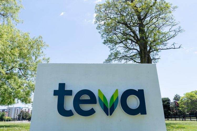 Teva logo on sign outside facility in Whitchurch-Stouffville, On, Canada [Credit: JHVEPhoto/Shutterstock.com].