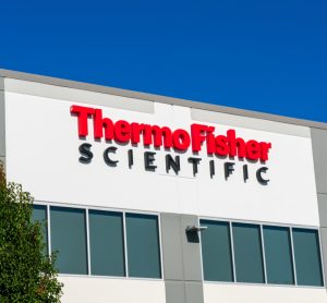 Thermo Fisher Scientific company office with large company logo in Silicon Valley, US [Credit: Michael Vi/Shutterstock.com].