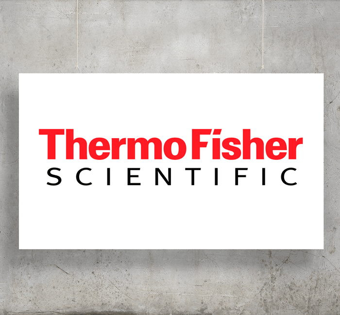 Thermo Fisher Scientific logo with background