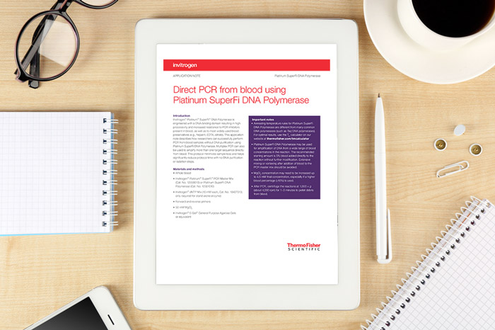 Direct PCR from blood using Platinum SuperFi DNA Polymerase