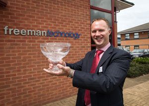 Tim Freeman, Managing Director of Freeman Technologies with the 2012 Queen’s Award for Enterprise in the category International Trade.