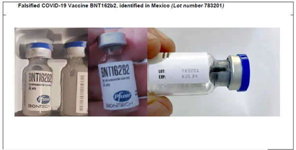 Figure 1: Photographs of products subject of WHO Medical Product Alert N2/2021 [Credit: WHO].