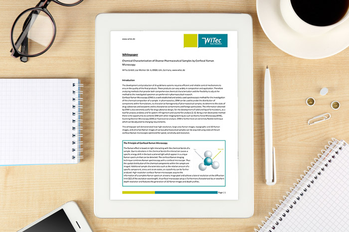 Whitepaper: Chemical characterisation of diverse pharmaceutical samples by Confocal Raman Microscopy