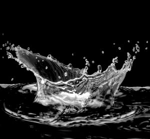 water splash on a black background