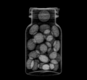 X-ray of Pills in a plastic bottle