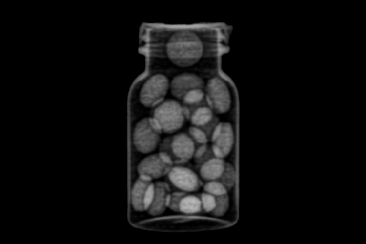 X-ray of Pills in a plastic bottle