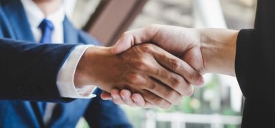 two business people shaking hands - idea of mergers and acquisitions
