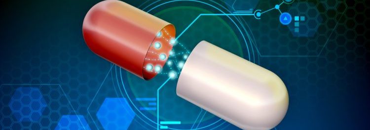 three dimensional concept of an active pharmaceutical ingredient cell