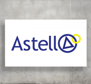 Astell logo with background