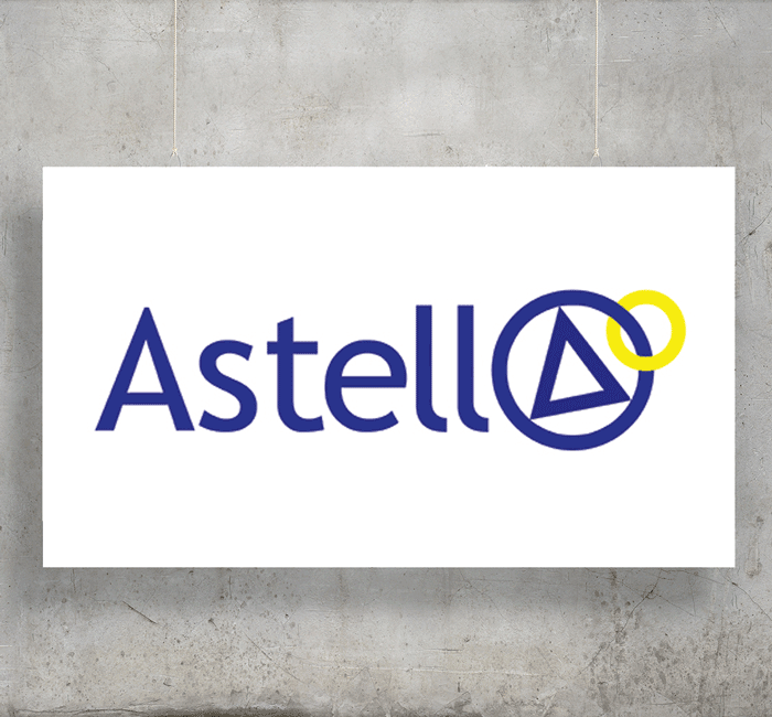 Astell logo with background
