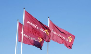 AstraZeneca logo on flags