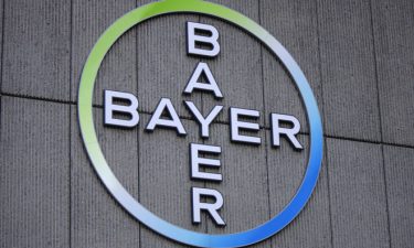 Bayer logo on side of office building