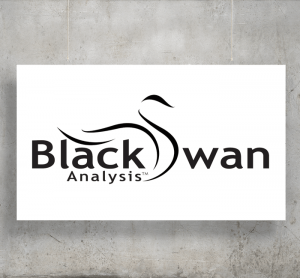 Black Swan Analysis logo with background