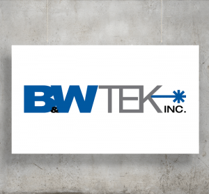 B&W Tek logo with background