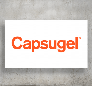 Capsugel logo with background
