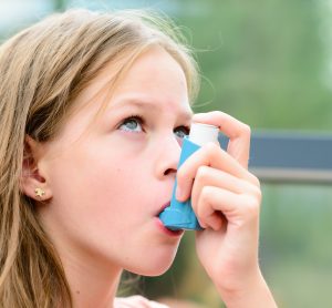 child using an inhaler