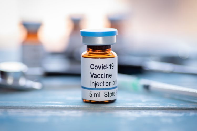 vial labelled 'COVID-19 vaccine'