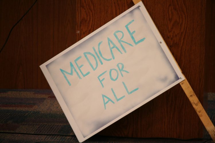 banner saying medicare for all
