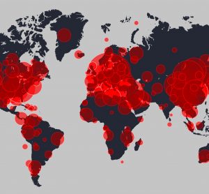 map of coronavirus infection outbreaks