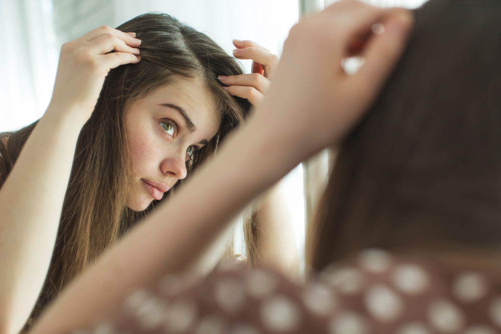 Woman with hair loss