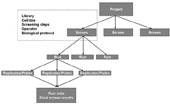 Figure 5: Typical screening hierarchy. Screening parameters are defined on “screen” level and can’t be modified in sublevels