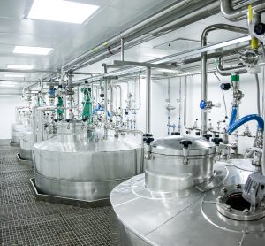 photograph of a liquid pharmaceuticals manufacturing facility