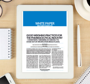 Whitepaper: Good weighing practices for the pharmaceutical industry