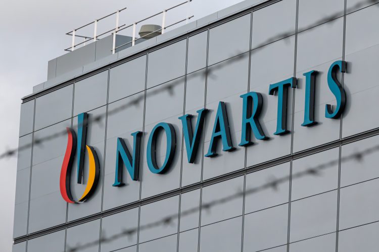 Novartis logo Novartis building in Stein, Switzerland [Credit: Taljat David shutterstock.com]