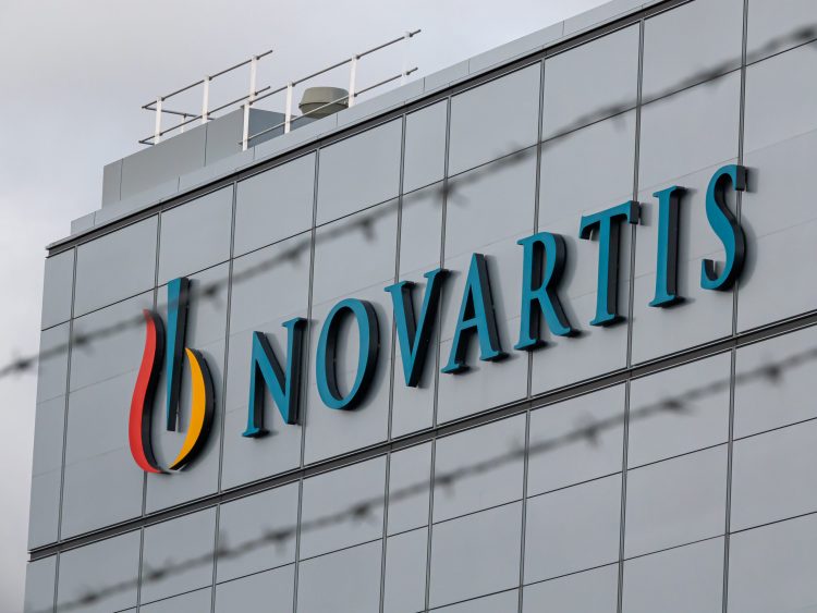 Novartis logo Novartis building in Stein, Switzerland [Credit: Taljat David shutterstock.com]