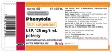 example label of the affected phenytoin