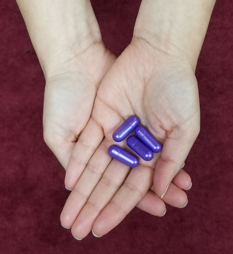 Pills in hands