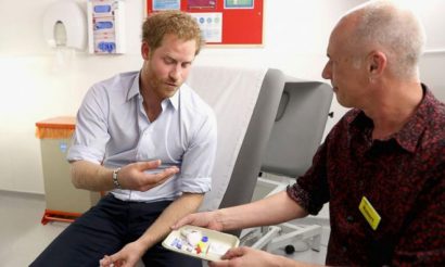 Prince Harry takes a HIV test live. Source