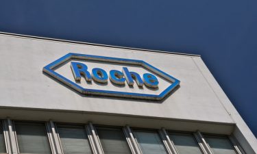 Roche logo on side of building