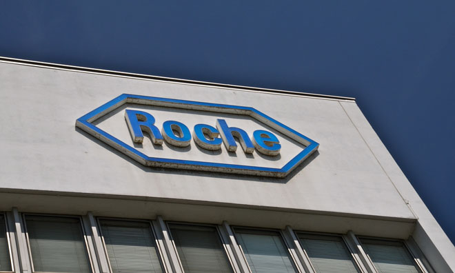 Roche logo on office building