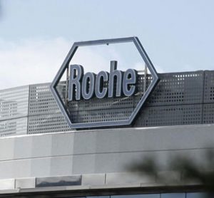 Roche logo on side of office building