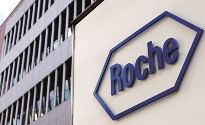 Roche logo on office building