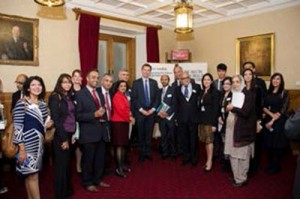The South Asian Health Foundation team with Jeremy Hunt, Secretary of State for Health sahf
