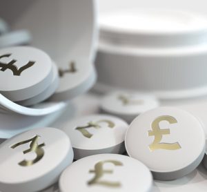 Pound sign on medicine pills