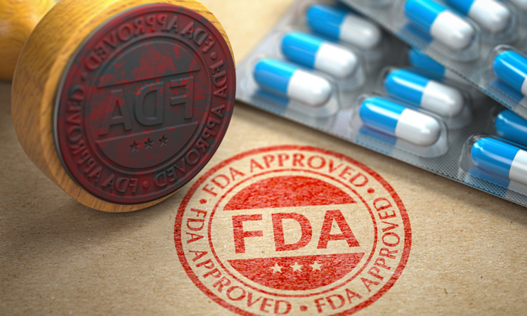 FDA approved stamp with pills