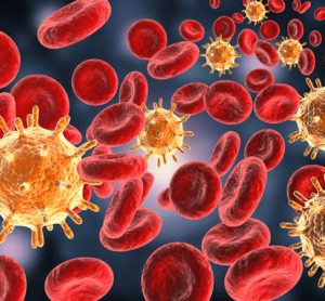 HIV in bloodstream