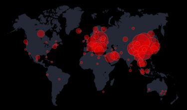 Coronavirus hotspots across the globe