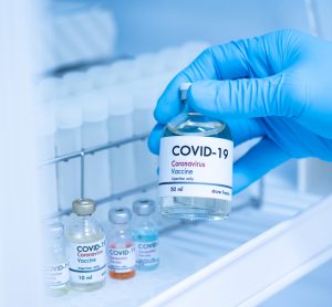 COVID-19 vaccine in fridge