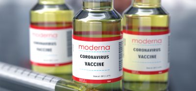 Three vials of Modera's COVID-19 vaccine