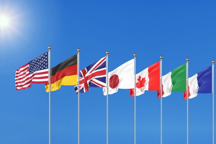 G7 country flags