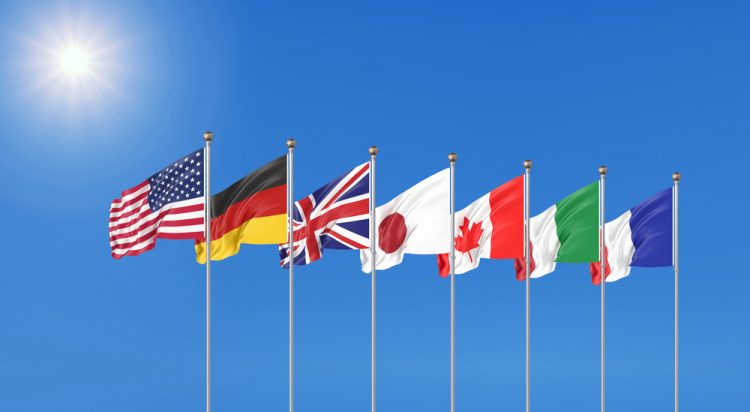 G7 country flags